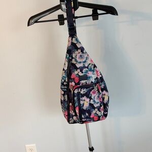 Floral Sling Bag - Navy Multi